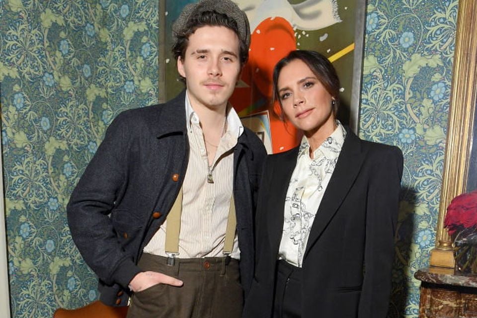 Victoria and Brooklyn Beckham. Photo: Getty